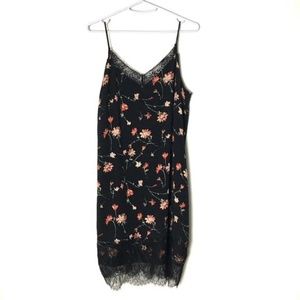 Chelsea28 Slip Dress Black Floral XS